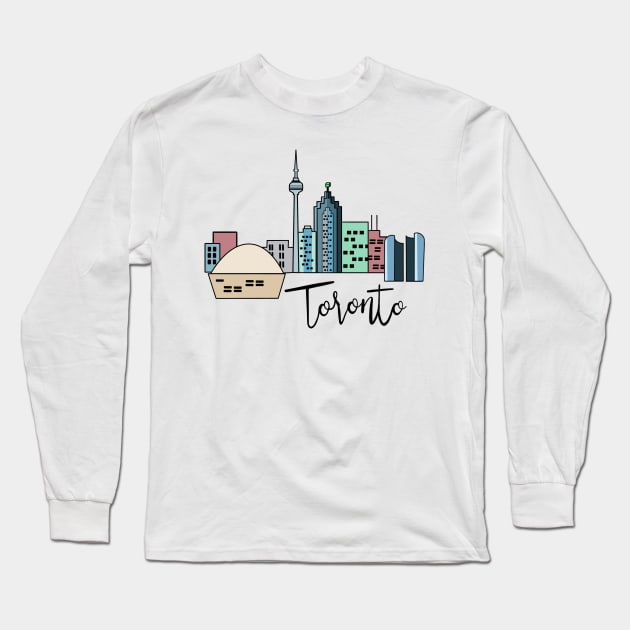 Toronto Long Sleeve T-Shirt by Pizzafairy 